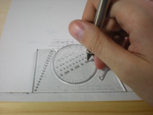 Hand lettering setup