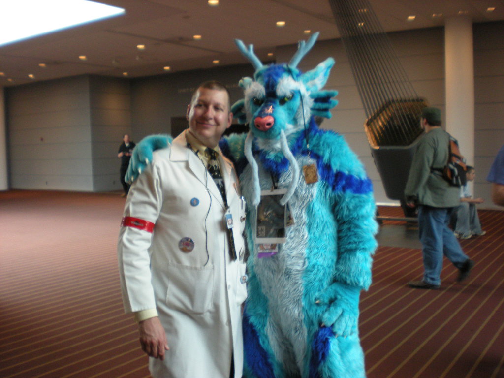 Uncle Kage and a fursuiter