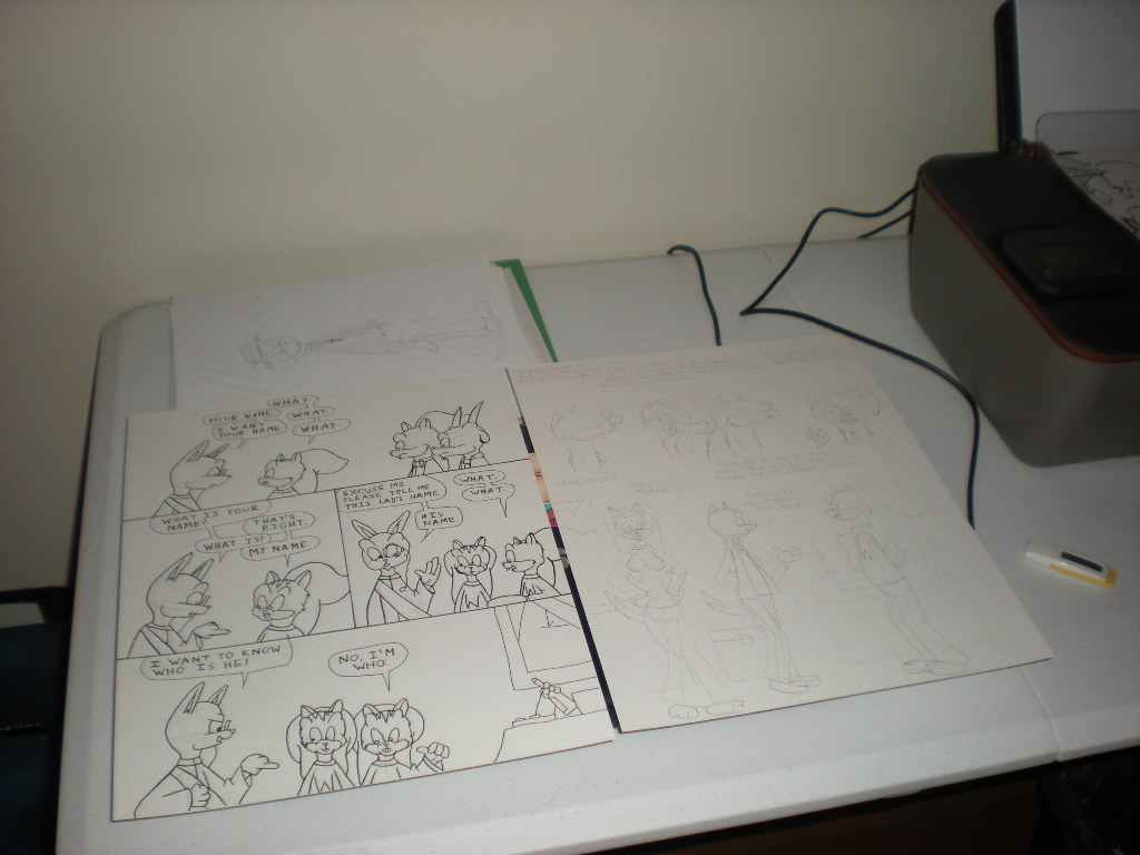 Sunnyville comics pages in progress