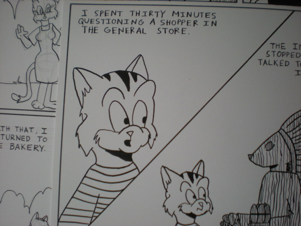 Close up of Rusty on Sunnyville Stories page