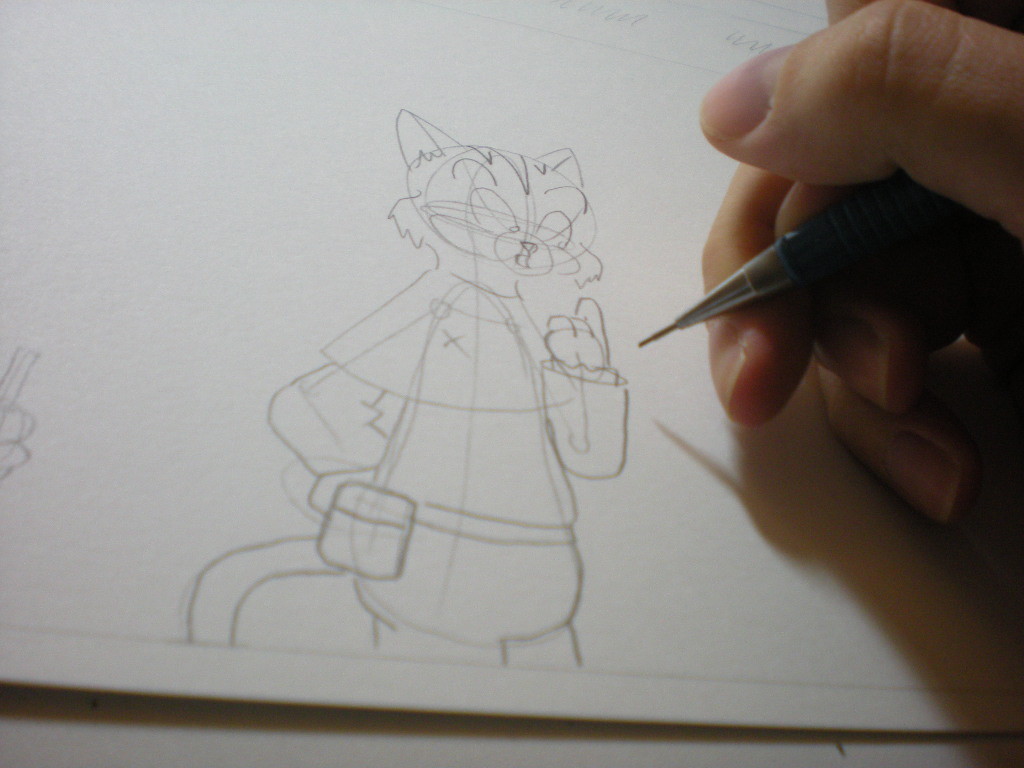 Sketching Rusty in a tabletop game
