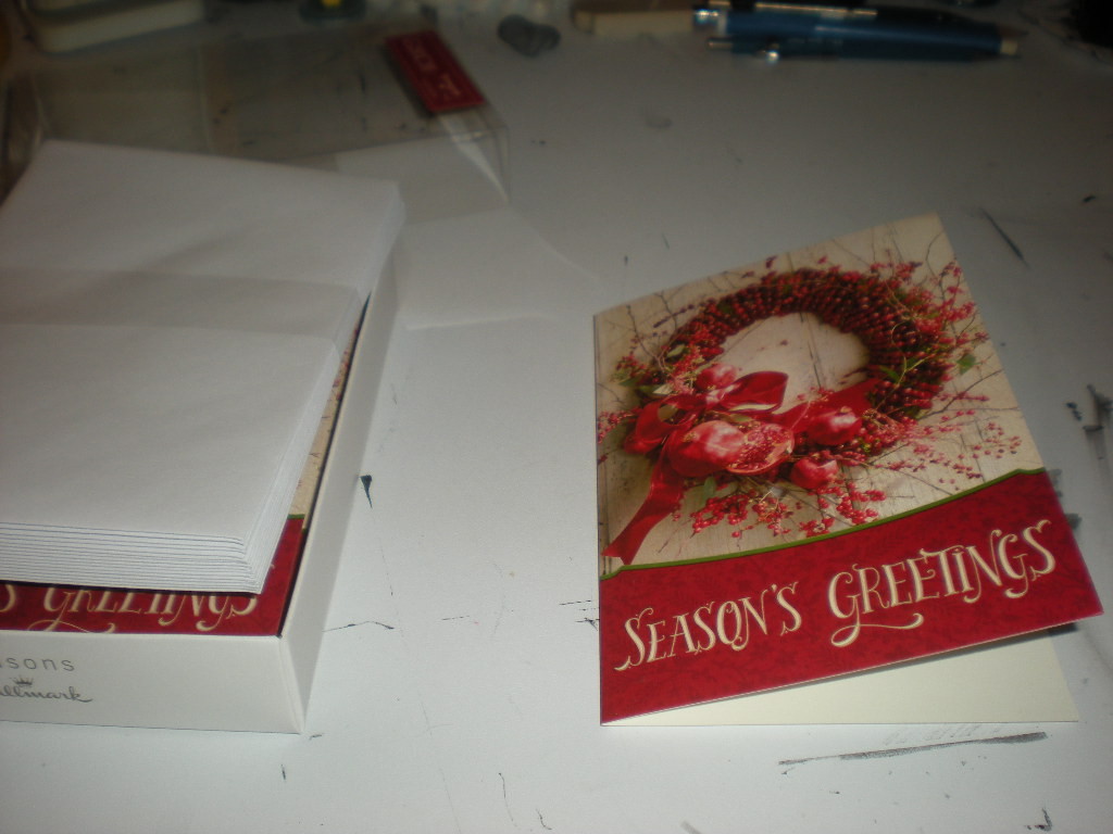 Getting Christmas cards ready