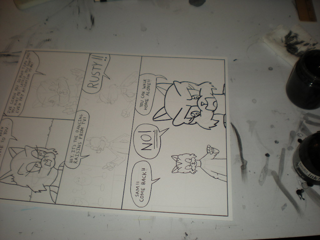 Sunnyville #14 page gets inked