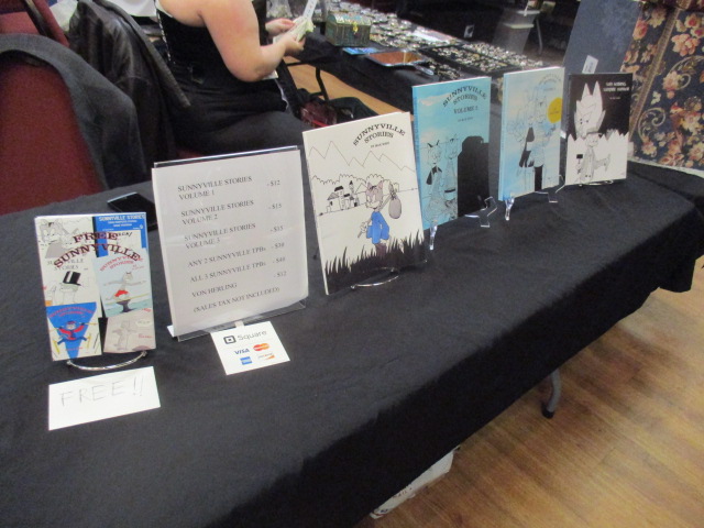 Sunnyville Stories table at Valleycon 2016