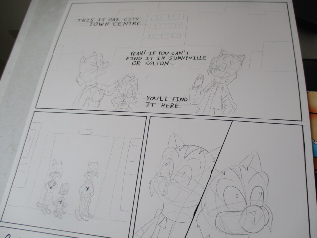 Inking panels and letters on Sunnyville #17