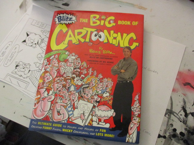 The Big Book of Cartooning on my drawing desk