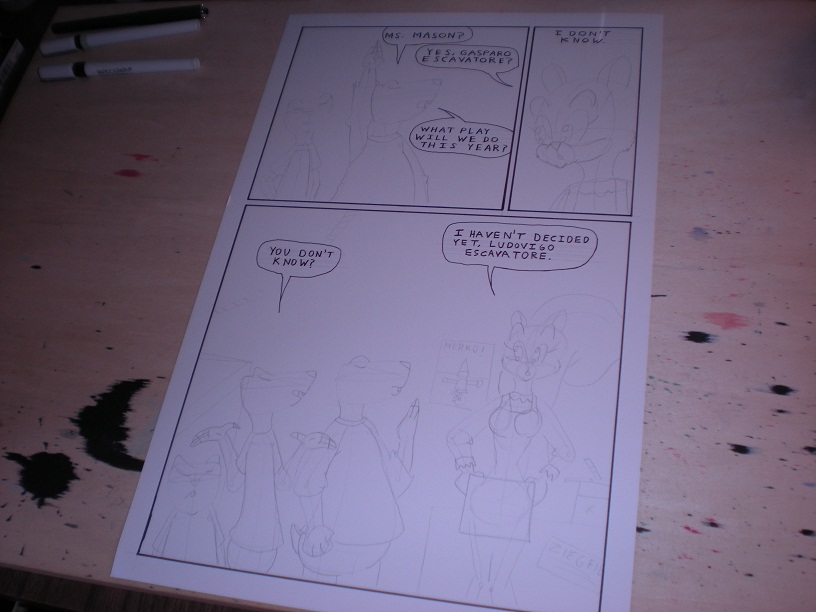 Inking pages 3