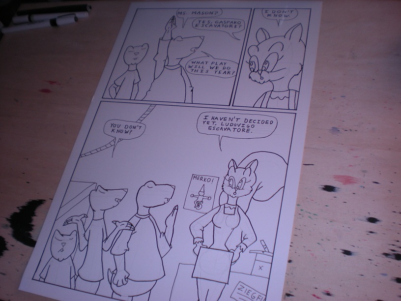 Inking pages 4