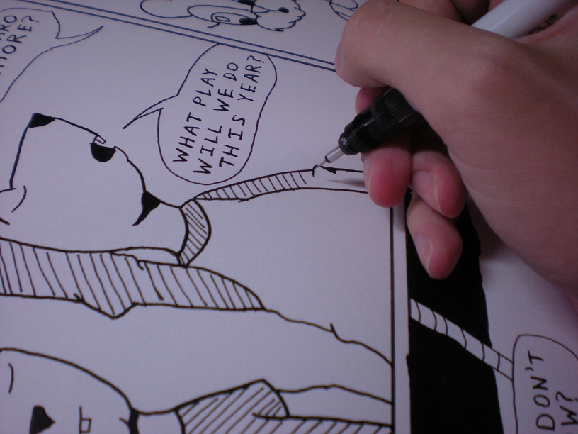 Inking pages 8