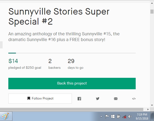 Sunnyville Super Special 2 Kickstarter Launch Screenshot