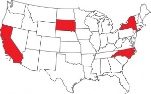 Map of USA libraries carrying Sunnyville books