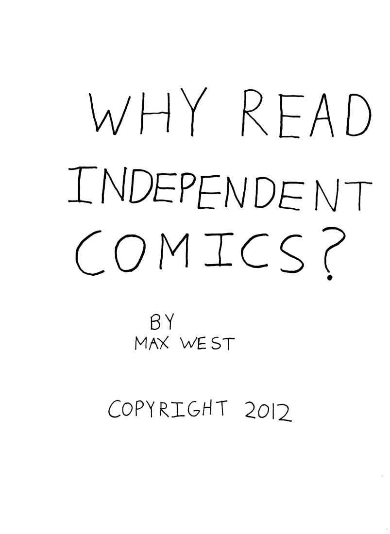 Why Read Independent Comics Title Page